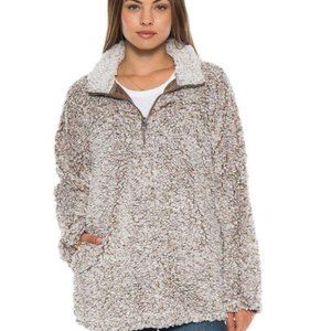 True Grit Tan Sherpa Pullover (Size S)